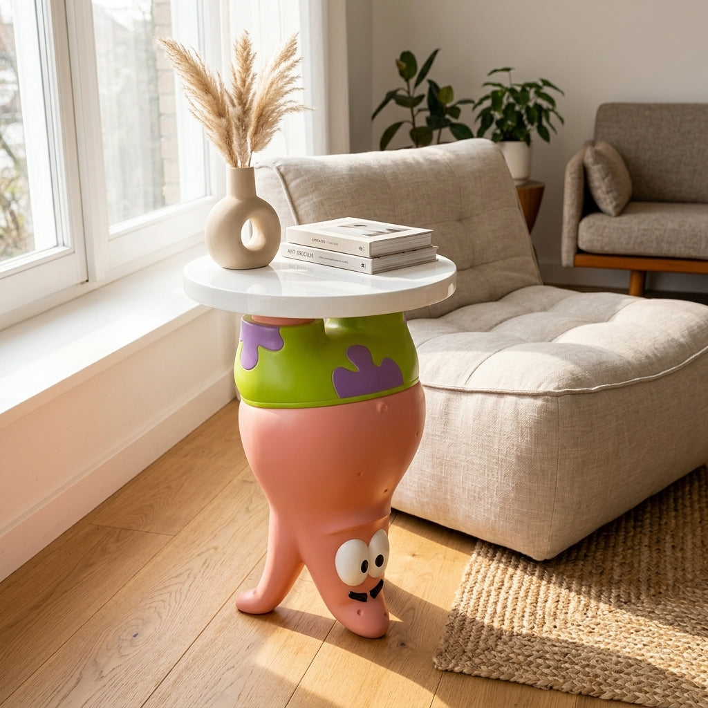 Patrick Star End Table – SpongeBob SquarePants Accent Side Table for Kids Room, Living Room, or Gaming Setup